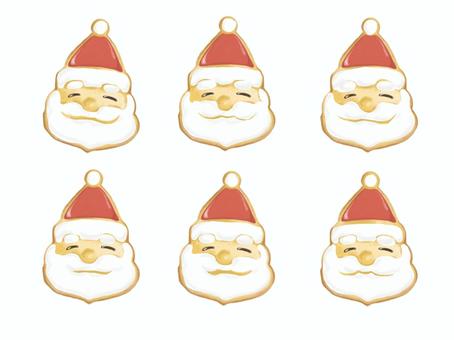 サンタクロース　アイシングクッキー サンタクロース,クッキー,アイシング,お菓子,クリスマス,イベント,かわいい,ほのぼの,スイーツ,12月のイラスト素材