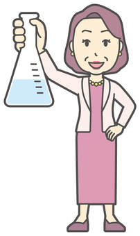  お金持ちマダム-218-全身 実験,おばさん,中年,女性,富裕層,マダム,裕福,お金持ち,ミセス,おばちゃんのイラスト素材