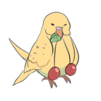 インコ インコ,鳥,動物,南国,黄色のイラスト素材