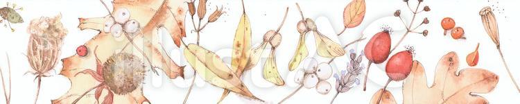 秋、紅葉と実、きれいな植物１ 秋,紅葉,実のイラスト素材