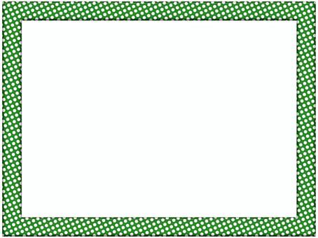 額縁フレ−ム　水玉　緑 水玉,ドット,柄,パターン,模様,額縁,フレ−ム,ポストカード,メッセージカード,飾り枠のイラスト素材