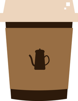テイクアウト用のコーヒーのイラスト コーヒー,飲み物,テイクアウト,カフェ,おしゃれ,ドリンクのイラスト素材