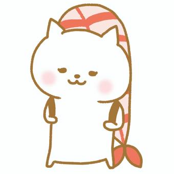 插图, 寿司, 猫情人, 可爱的, 