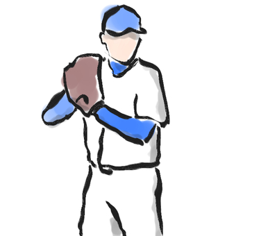 野球投手 野球,ベースボール,投手,ピッチャー,プロ野球,高校野球,メジャー,スポーツ,社会人野球,試合のイラスト素材
