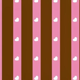 ハートストライプブラウン 2月14日,2月,冬,バレンタインデー,イベント,ハート,ストライプ,模様,プレゼント,ギフトのイラスト素材