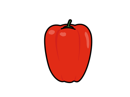 Paprika illustration, paprika, red pepper, vegetables, JPG and PNG