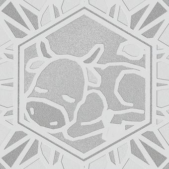 シームレスなモザイク　干支　丑　o 丑,牛,ウシ,干支,動物,正月,年賀状,背景素材,バックグラウンド,モザイクのイラスト素材