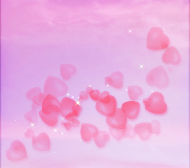 ピンクの背景　たくさんのハート　かわいい