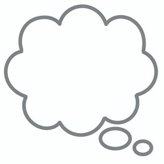 吹き出し 吹き出し,グレー,考える,悩み事,アイデア,シンプル,ビジネス素材,プレゼン素材,チラシ素材,sns素材のイラスト素材