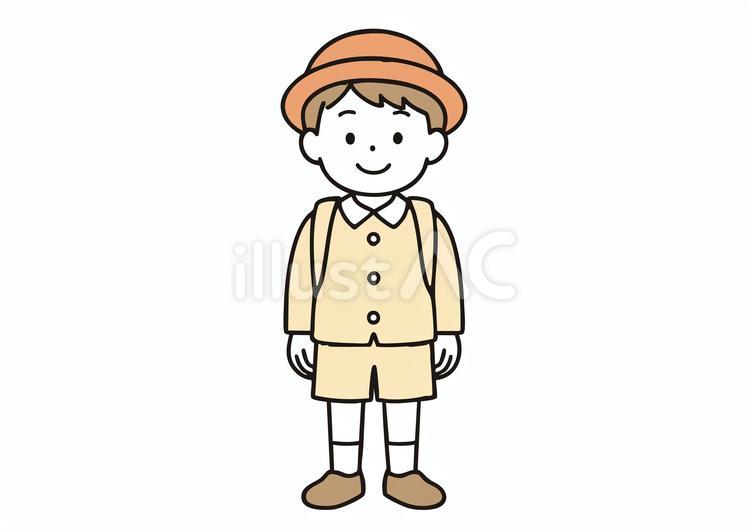 幼稚園の制服を着た男の子のイラスト 男の子,園児,幼稚園のイラスト素材