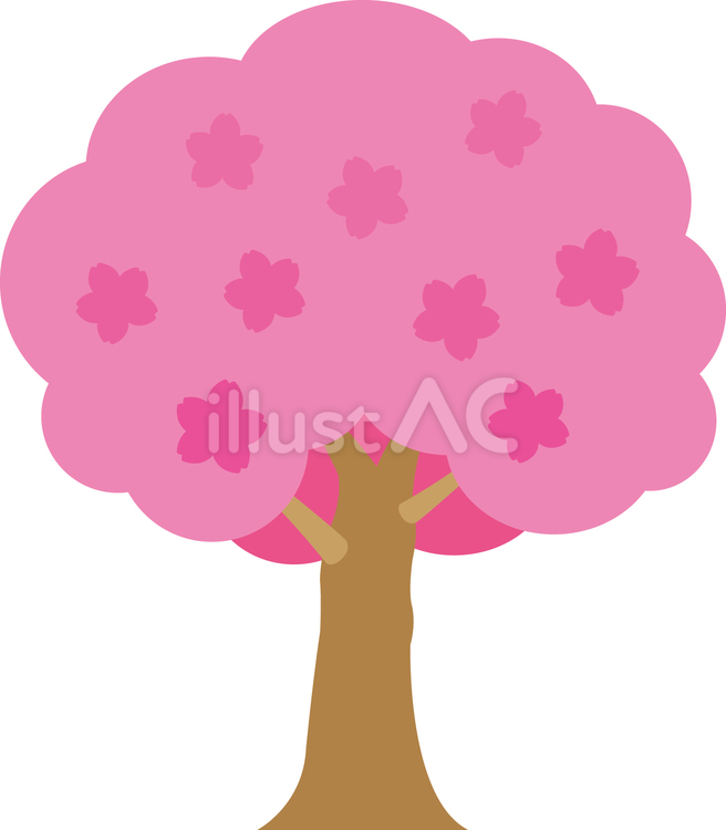 桜の木01 桜,アイコン,あしらいのイラスト素材