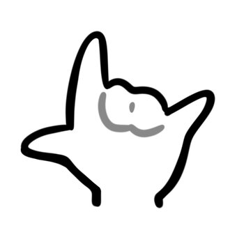 ロックサイン　ハンドサイン　モノクロ ロックサイン,ハンドサイン,指,手,アイコン,モノクロ,白黒,シンプル,イラストのイラスト素材