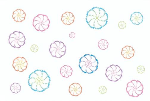 星でできたお花リングのカード