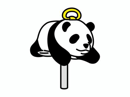 公園在住のパンダさん カラー 公園,遊具,パンダ,動物,ロッキング遊具のイラスト素材