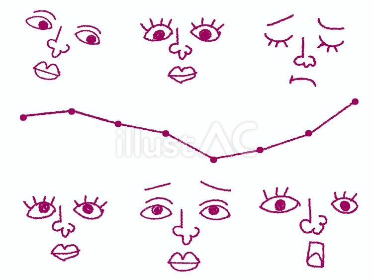 グラフを見つめる瞳 目,見る,観察のイラスト素材