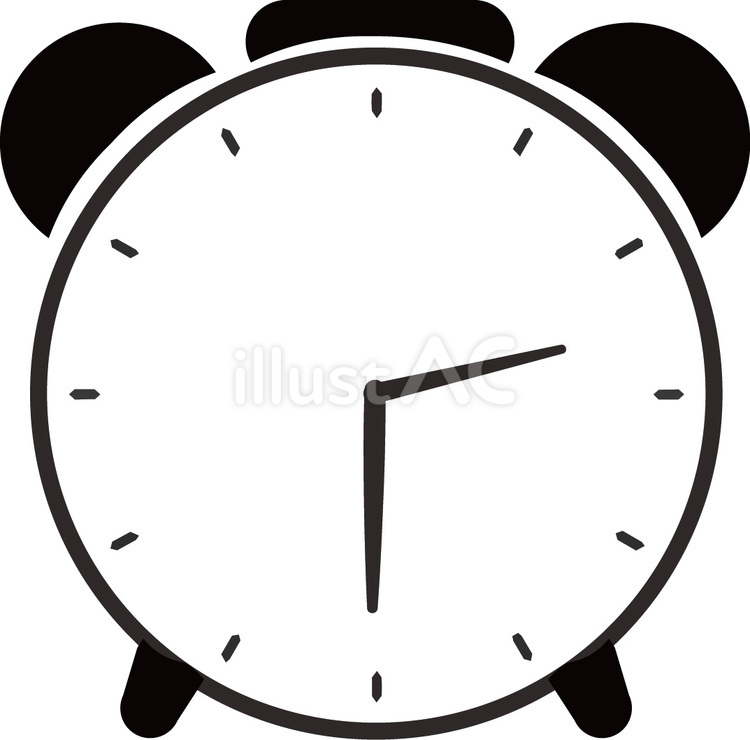 目覚まし時計　 目覚まし時計,針,時間のイラスト素材