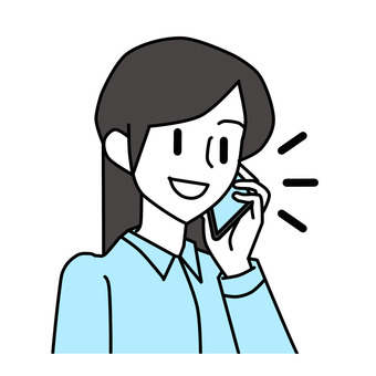 Illustration of a woman talking on a cell phone, , JPG and PNG