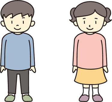 Illustration, children, boy, girl, JPG, PNG and AI