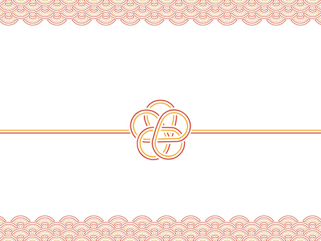 熨斗のイラスト　水引 水引,熨斗,お祝い,和風,御歳暮,御中元,プレゼント,贈答,のし紙,結婚のイラスト素材
