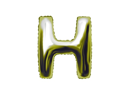 バルーン文字Hゴールド アルファベット,バルーン文字,風船,文字,かわいい,alphabet,hのイラスト素材