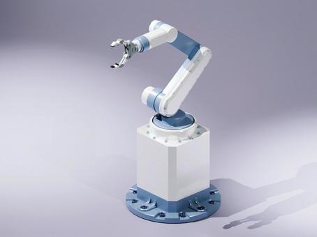 産業ロボットのCGイメージイラスト 産業,ロボット,自動化,業務効率化,ai,人工知能,オートメーション,精密,組立作業,製造ラインのイラスト素材