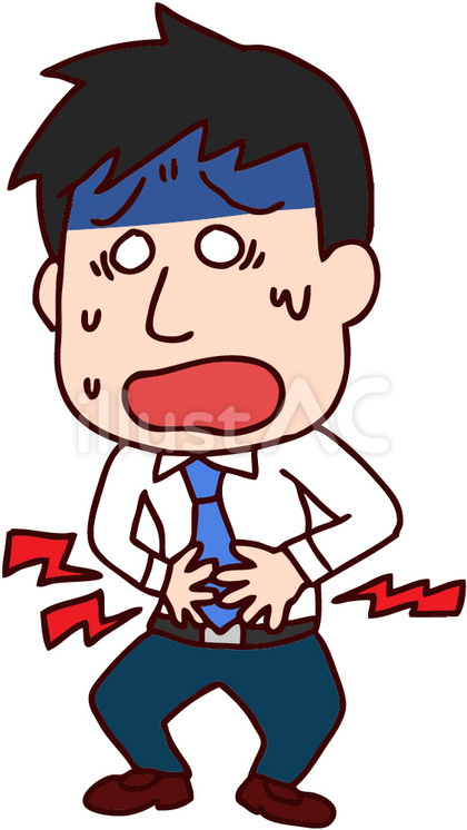 お腹が痛い男性サラリーマン