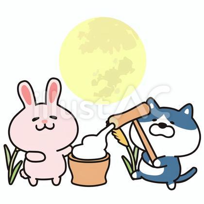 餅つきするネコ_01