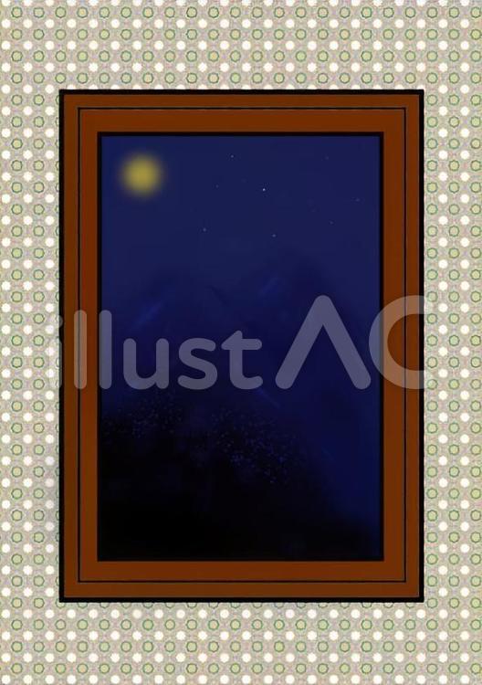 風景 背景,夜景,月のイラスト素材