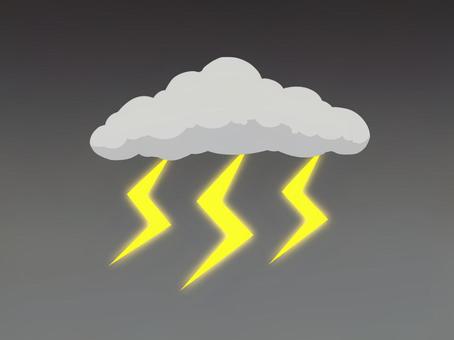 雷 雷,雷雲,稲妻,天気アイコン,雷マークのイラスト素材