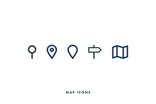 插图, 地图, 图标, 简单, 