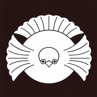 家紋 雀 家紋 雀 家紋,紋,紋章,雀,動物紋,文様,紋様,家系,血すじ,血統のイラスト素材