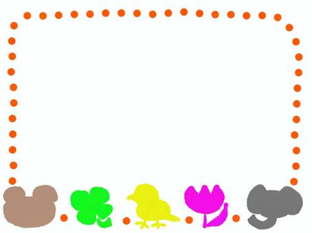 子供用のフレーム　オレンジ色