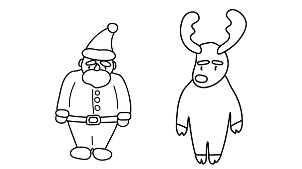 christmas7 christmas7 クリスマス,線画,塗り絵のイラスト素材