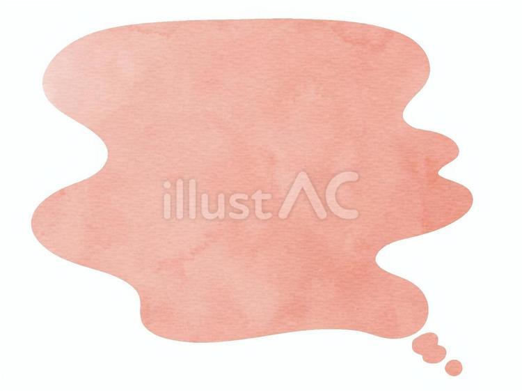 水彩風のふきだし28 ふきだし,あしらい,水彩風のイラスト素材