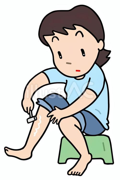 ムダ毛処理・すね毛処理・身だしなみ ムダ毛処理,すね毛処理,身だしなみのイラスト素材