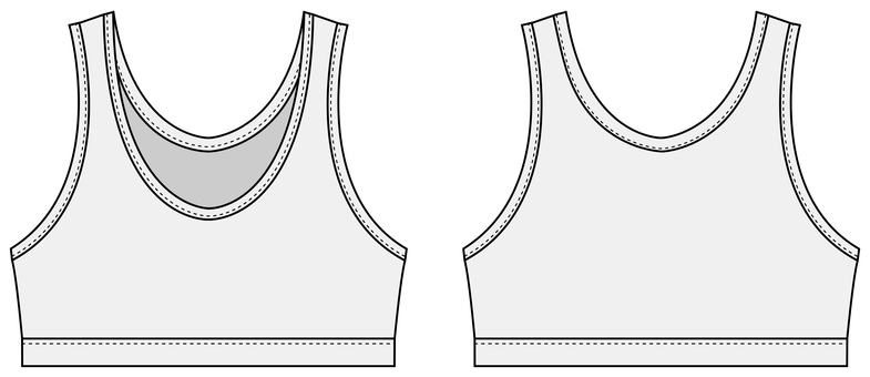 ブラトップ・スポーツブラ イラスト ブラトップ,ブラジャー,スポーツブラ,スポーツ,女性,アパレル,テンプレート,フィットネス,運動,カジュアルのイラスト素材