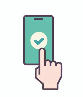 Illustration, reservation, application, smartphone, 