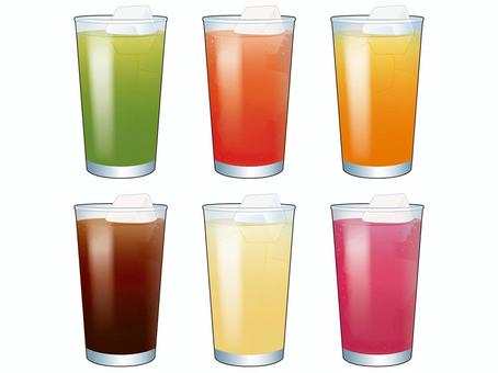 Illustration, refrigerantes, suco, bebida, 
