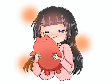 湯たんぽ 湯たんぽ,女性,人物,冬,防寒,寒さ対策,温かい,かわいい,保温,暖房器具のイラスト素材