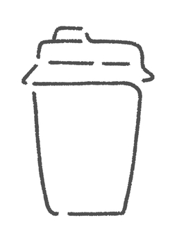 Illustration, tumbler, cup, lid, 