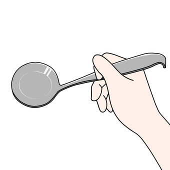 おたまを持つ手 おたまを持つ手 おたま,手,調理器具,キッチン用品,料理,調理,スープ,台所,生活,家庭のイラスト素材