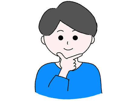 得意げな男性 男性,人物,考えている,思考,自慢,調子がいいのイラスト素材