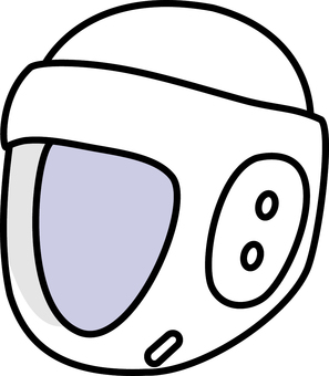 ヘッドガードです。 ヘッドガード,シンプル,防具,ボクシング,空手,格闘,スポーツ,プロテクター,ヘルメット,安全のイラスト素材