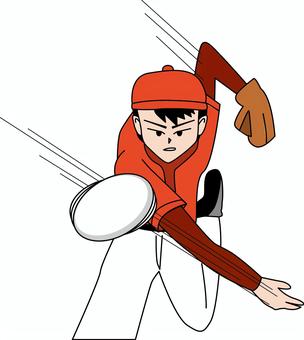 ピッチャー投げる ピッチャー,投げる,野球,ボール,選手,エース,男子,プロ,ユニフォームのイラスト素材