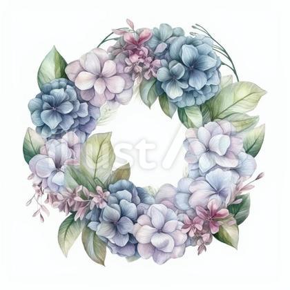 紫陽花 花びらのリース