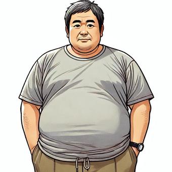 太っているおじさん