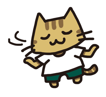 あきれるねこ（茶トラ） ネコ,茶トラ,動物,キャラクター,あきれる,困る,洋服,かわいい,シンプル,アイコンのイラスト素材