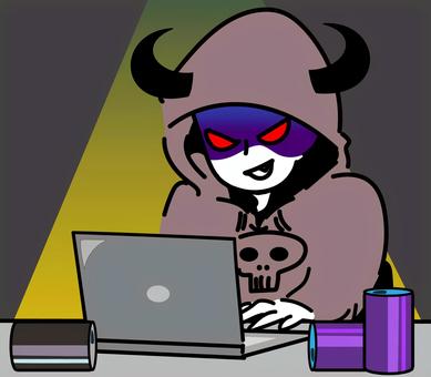 パソコンでハッキングする怪しげな犯罪者 パソコンでハッキングする怪しげな犯罪者 ハッカー,ハッキング,パソコン,ノートパソコン,男性,犯罪,インターネット,セキュリティー,セキュリティ,サイバーテロのイラスト素材