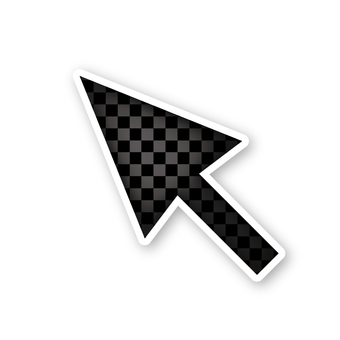 チェック模様の黒いカーソル 矢印,カーソル,立体感,影,アイコン,黒のイラスト素材