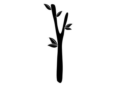 Illustration, baguette, canne, bois, 